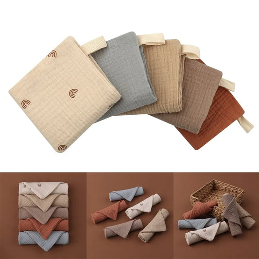 5PC Baby Towel New Born Items Stuff Muslin Squares Newborn Hand Bath Shower